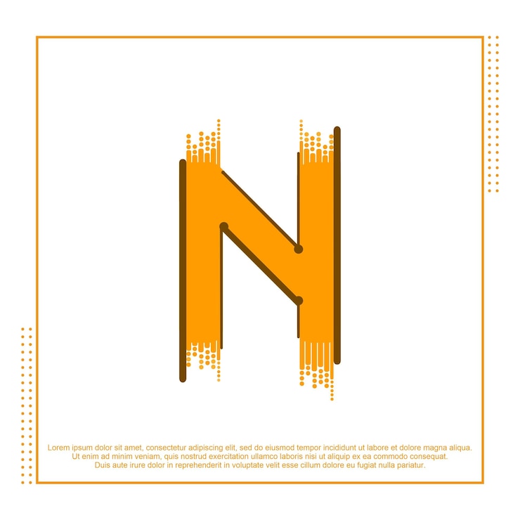 Vector huruf n untuk logo atau ikon