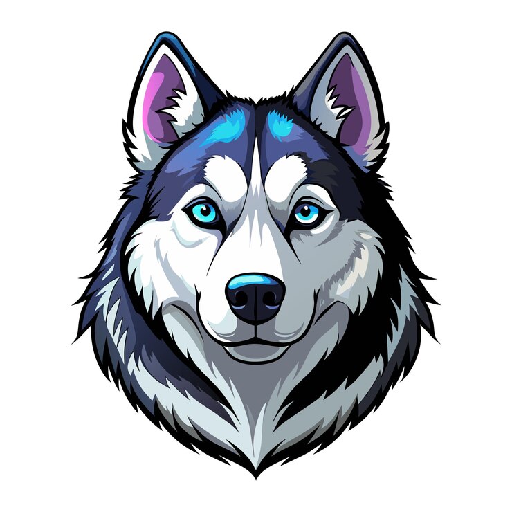 Huskeydogfaceblueshades