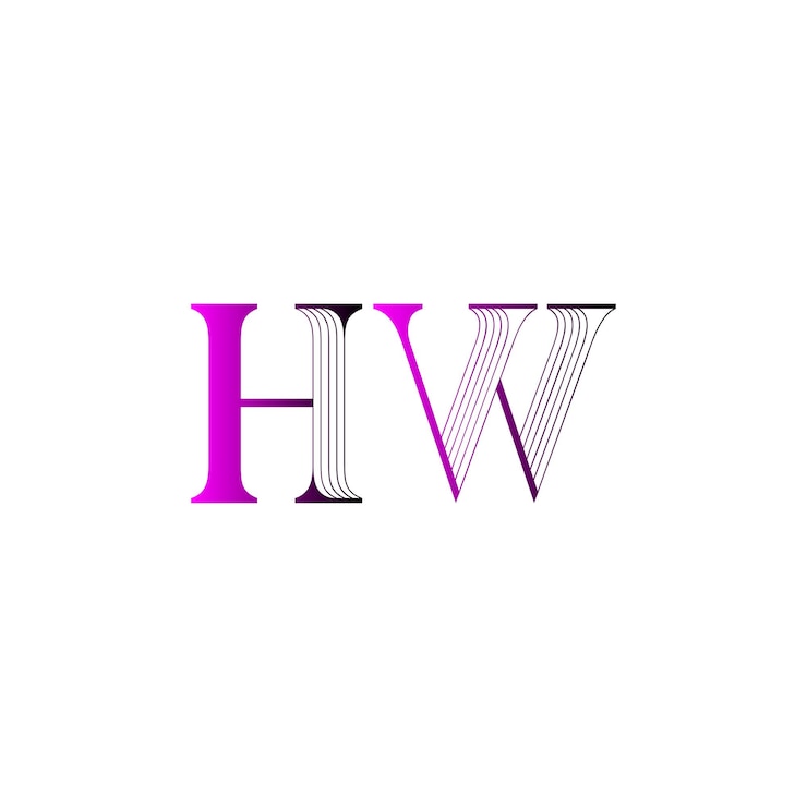 Vector hw initial logo