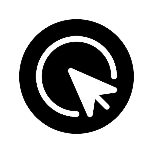 Hyperlink black icon Isolated vector glyph on white background