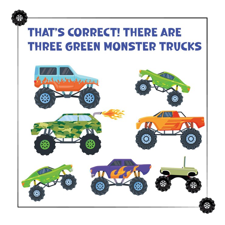 I spy monster trucks
