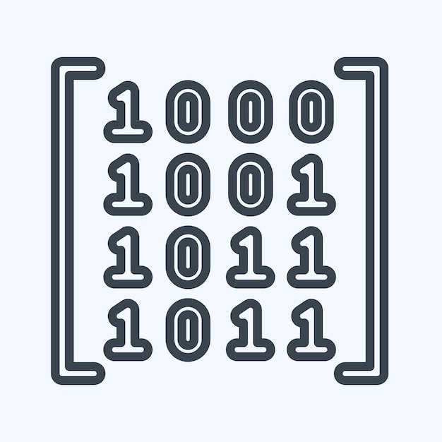 Icon Data Patterns related to Machine Learning symbol line style editable