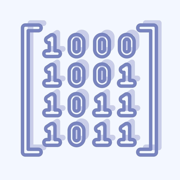Icon Data Patterns related to Machine Learning symbol two tone style editable
