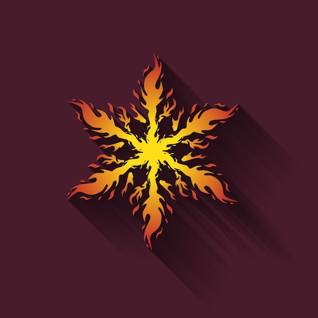 icon fiery snowflakes