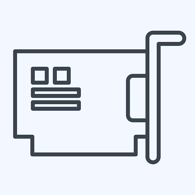 icon hardware related to computer symbol line style simple design editable