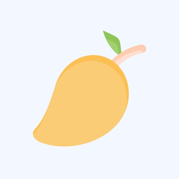 icon mango related to fruits and vegetables symbol flat style editable