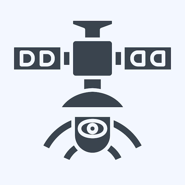 icon observation satellite related to satellite symbol glyph style simple design editable
