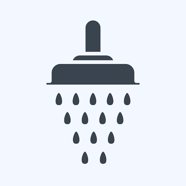 Icon Shower related to Eid Al Fitr symbol glyph style islamic simple design editable