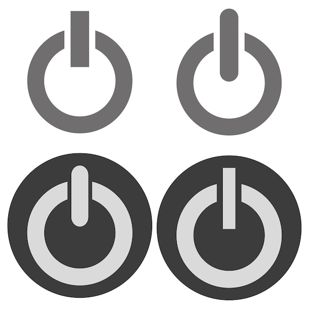 Icon switches. turn on turn off buttons. Vector illustration. stock image.