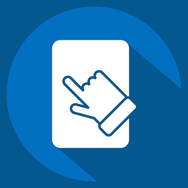 icon tablet pad related to computer symbol long shadow style simple design editable