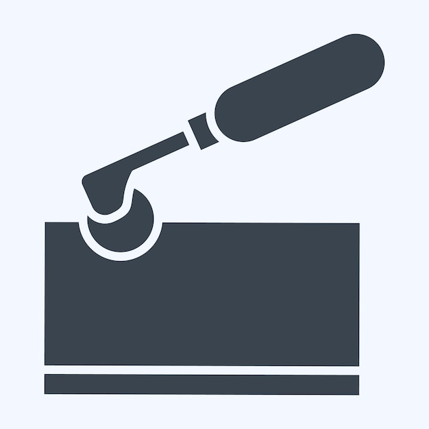 Icon Tracing Wheel related to Shoemaker symbol glyph style simple design editable