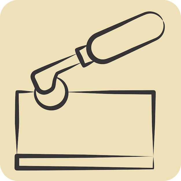 Icon Tracing Wheel related to Shoemaker symbol hand drawn style simple design editable