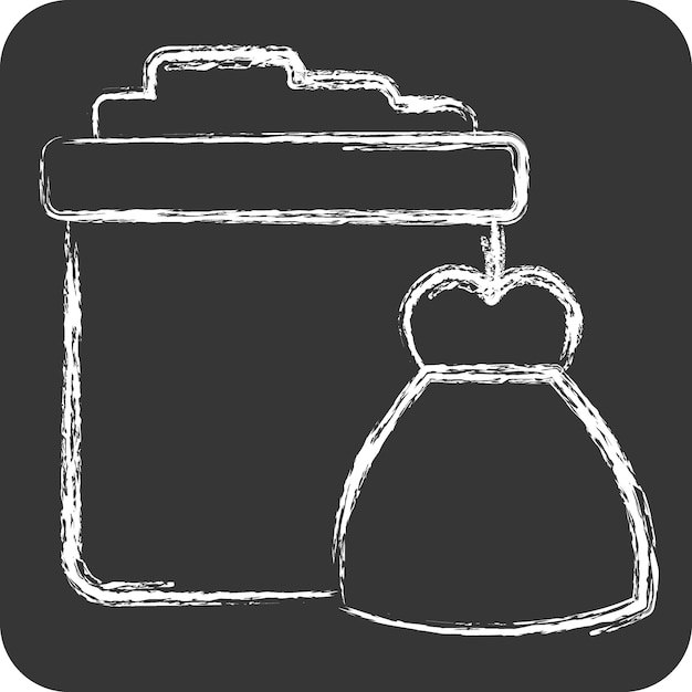 Icon Trash related to Picnic symbol chalk Style simple design editable simple illustration