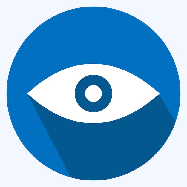 Icon Visible Generic suitable for Photo Editing symbol long shadow style design editable