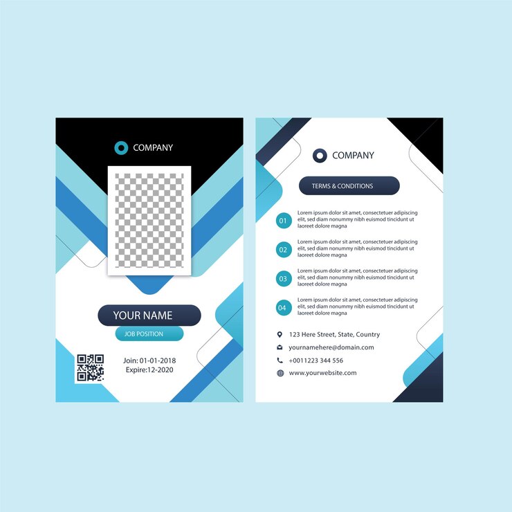 Vector id card template