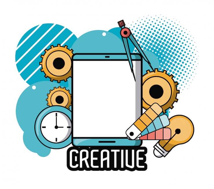 Vector ide dan warna kreatif