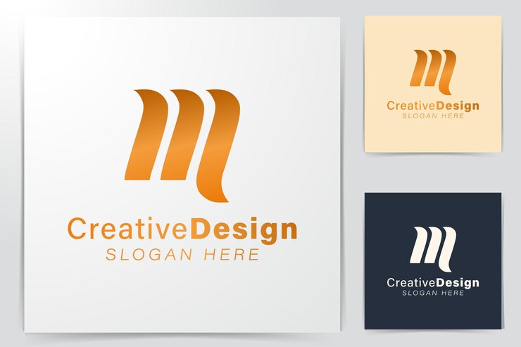 Vector ide logo modern emas huruf awal m. desain logo inspirasi. ilustrasi vektor templat. terisolasi pada latar belakang putih