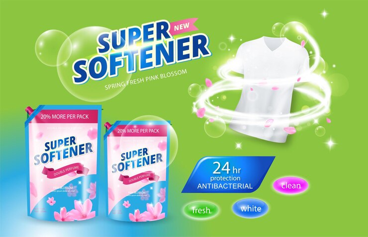 Vector iklan vektor gratis produk pembersih realistis
