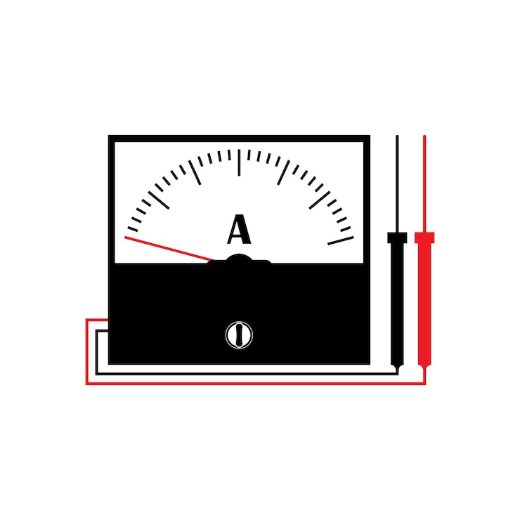 Vector ikon ampere meter