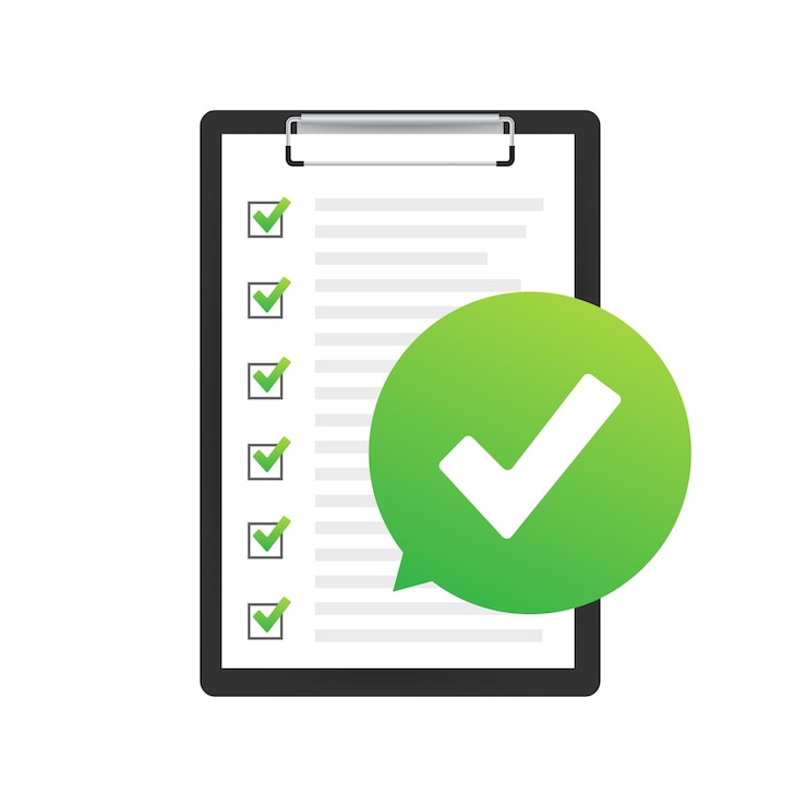 Vector ikon clipboard dengan daftar periksa ikon clipboard dengan daftar periksa untuk web ilustrasi vektor