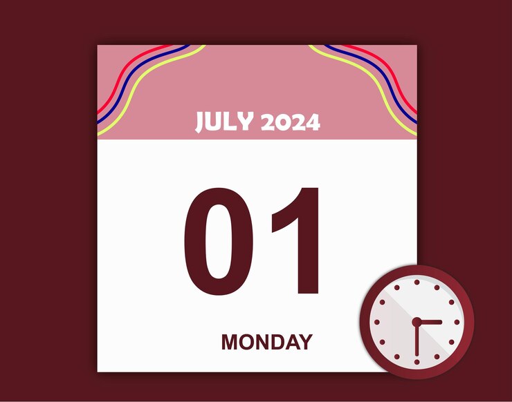Vector ikon kalender bulanan 2024