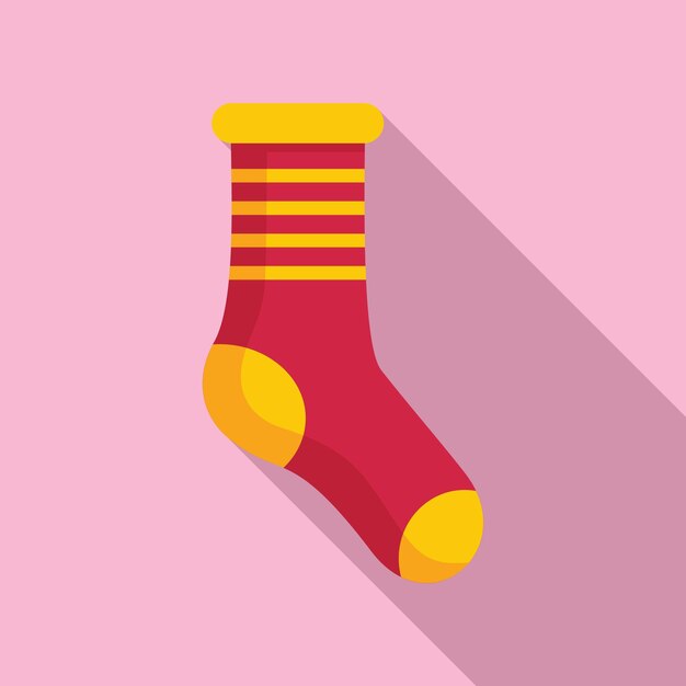 Ikon kaus kaki dingin vektor datar Kaus kaki wol Item fashion katun