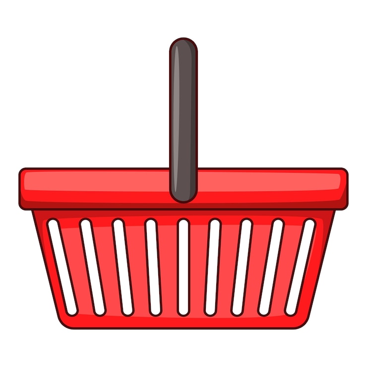 Vector ikon keranjang belanja ilustrasi kartun dari ikon vektor keranjang belanja untuk desain web
