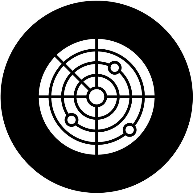 Ikon Radar Desain Vektor
