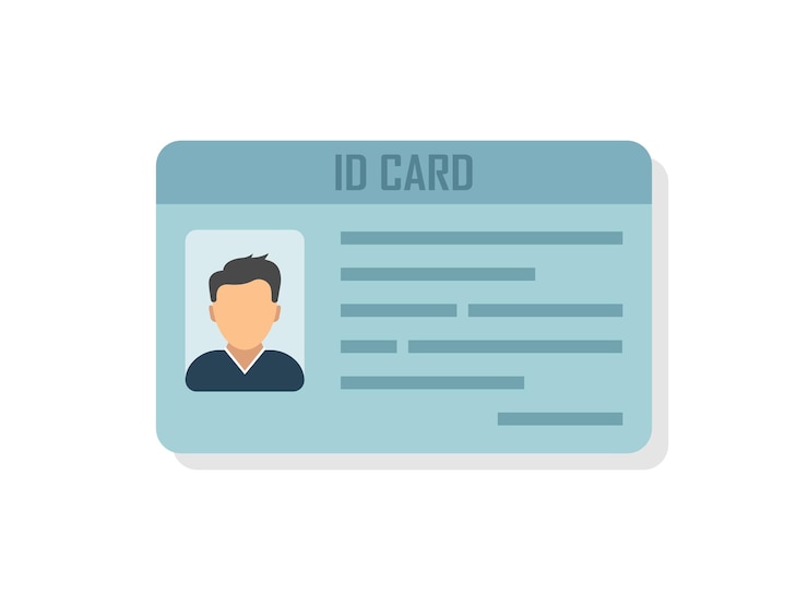 Vector ikon sim dalam gaya datar ilustrasi vektor dokumen identifikasi dengan latar belakang terisolasi konsep bisnis tanda kartu profil