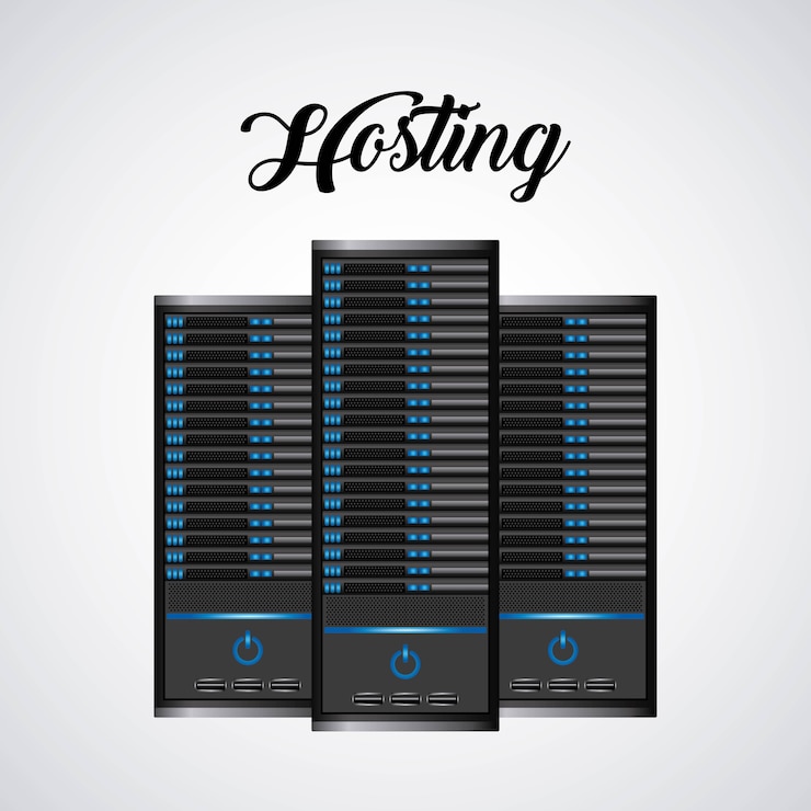 Vector ikon web hosting. desain teknologi. grafik vektor