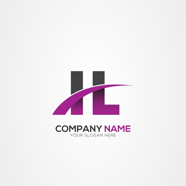 IL or LI Letter Logo Design with a Creative Cut Creative logo design