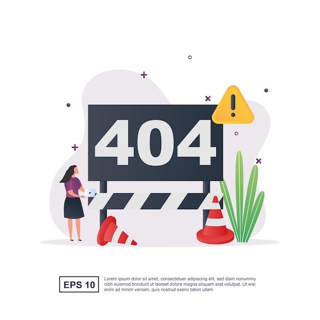 Illustration Concept of error with code 404