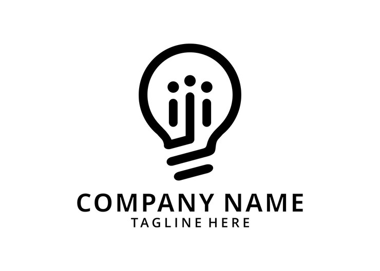 Vector illustration lamp logo design. lamp logo vector template