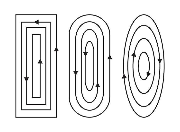 Vector illustration line stroke with arrow flow unique design with blank background