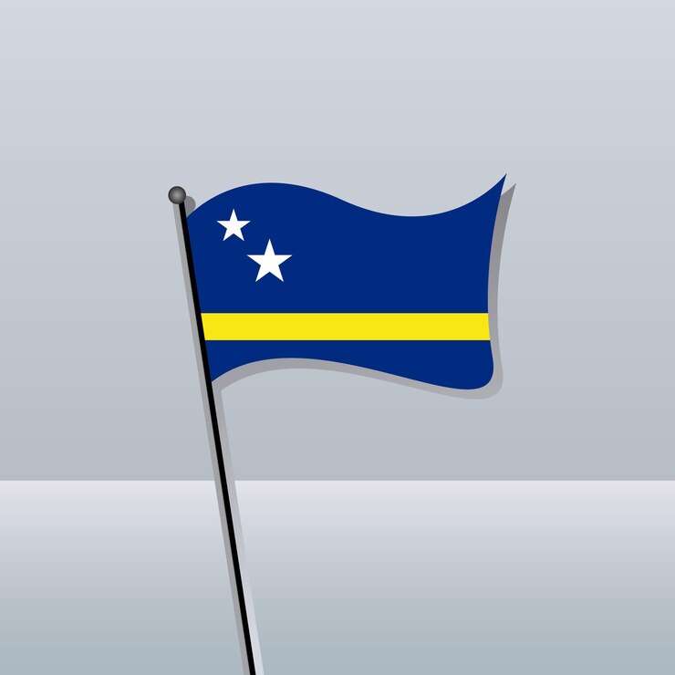 Vector illustration of curacao flag template