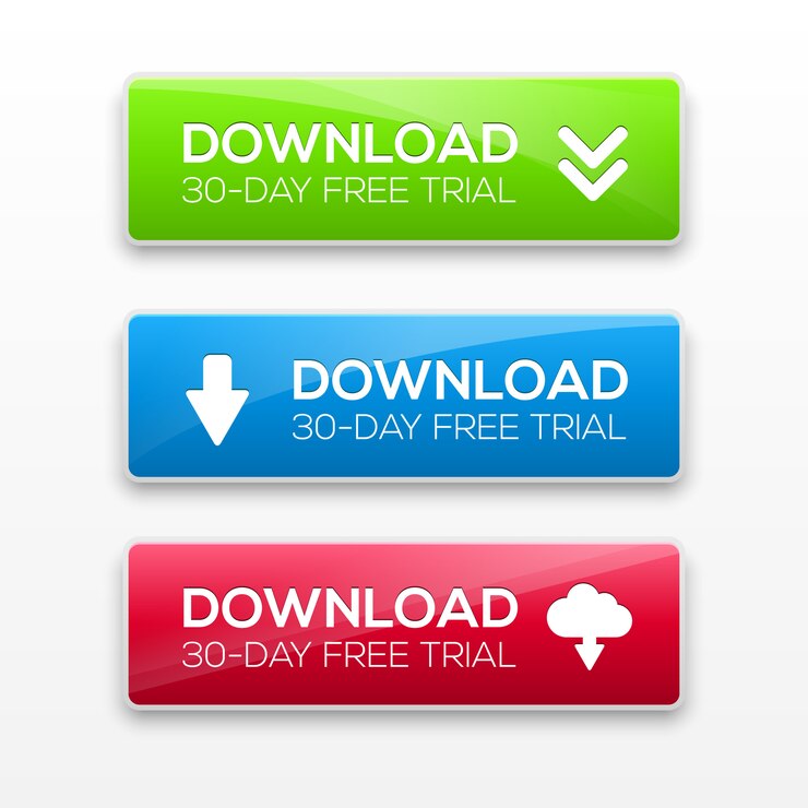 Vector  illustration of download buttons.