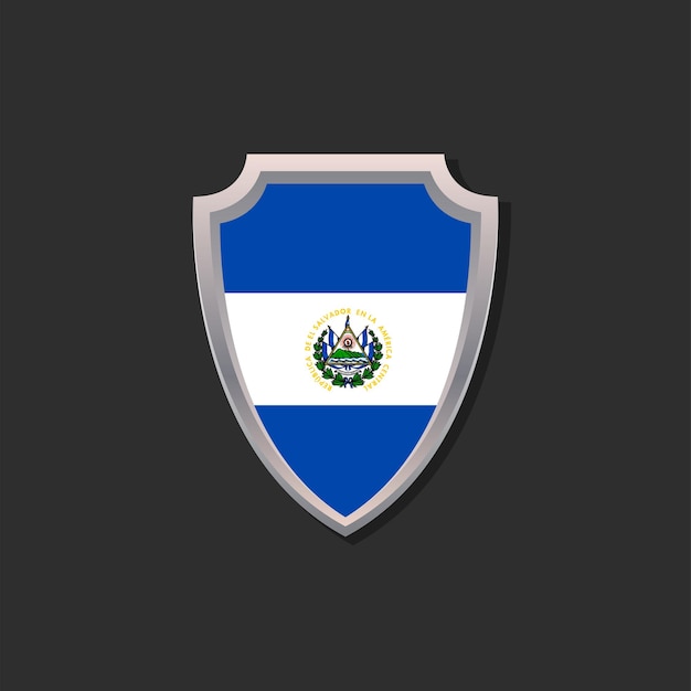 Illustration of El Salvador flag Template