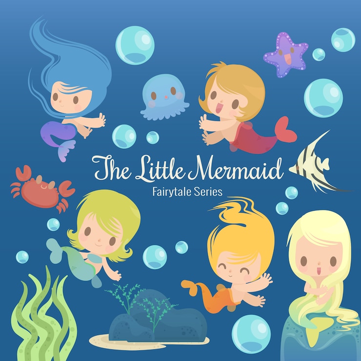 Vector illustration of fairytale series the little mermaid