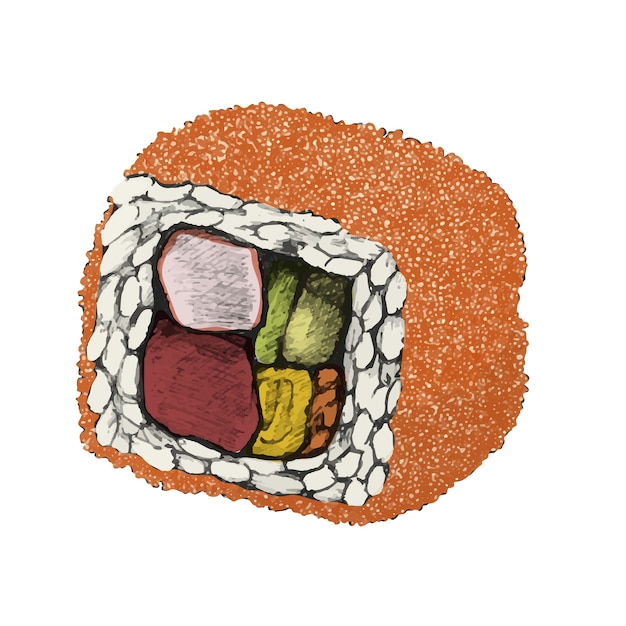 Illustration of Japanese food