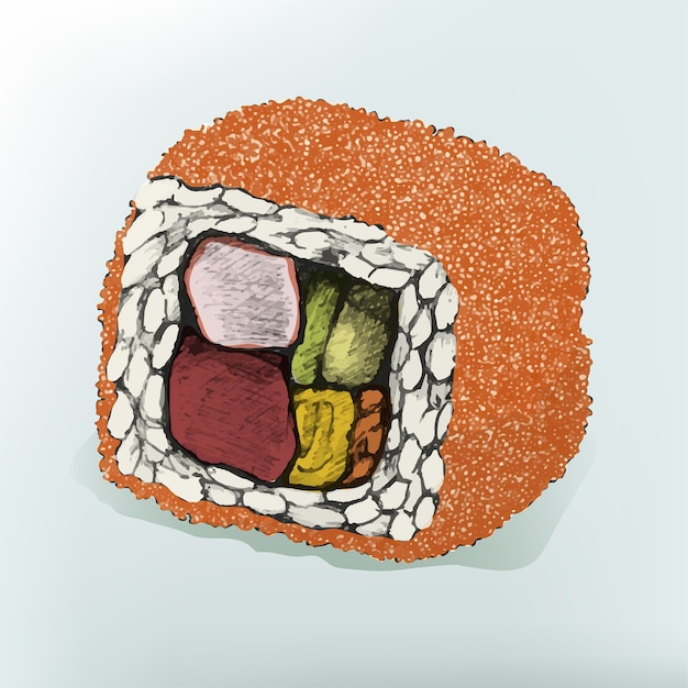 Illustration of Japanese food