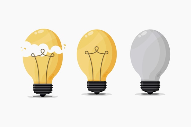 Illustration of light bulb set