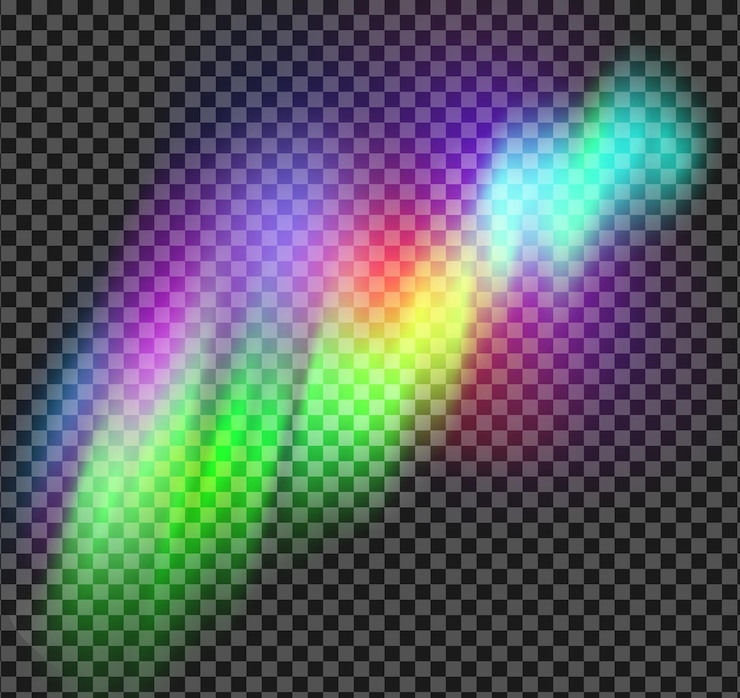 Vector illustration of multicolored northern lights