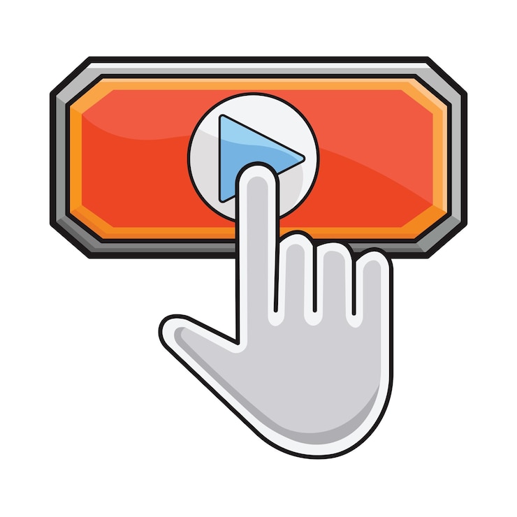 Vector illustration of play button