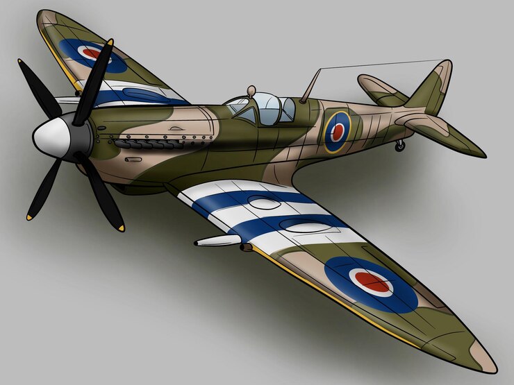 Vector illustration of ww2 plane vector