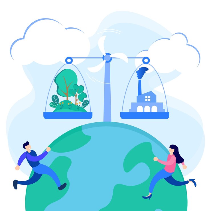 Vector illustration vector graphic cartoon character of environmental conservation
