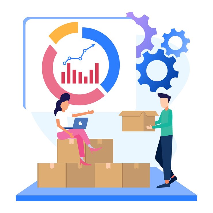 Illustration vector graphic cartoon character of stock market