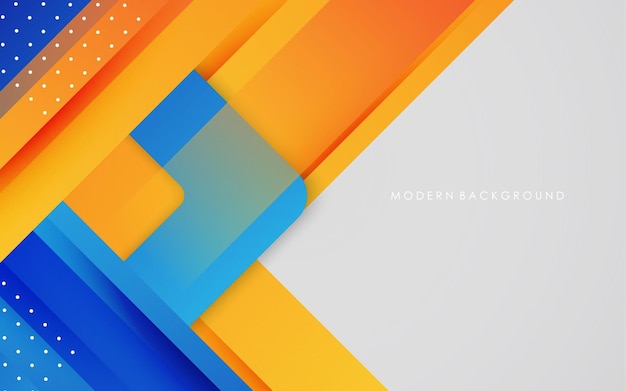 illustration vector graphic of abstract background blue and yellow gradients with white color overlap layers modern