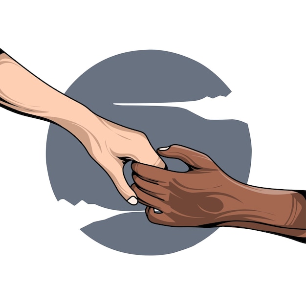 Illustration vector graphic of couple hands icon