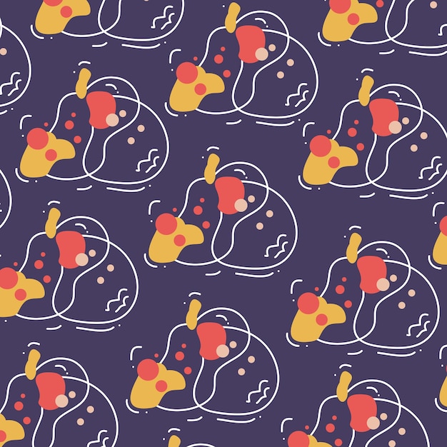 Illustration vector of abstract shapes fluid and line seamless pattern for background premium vector