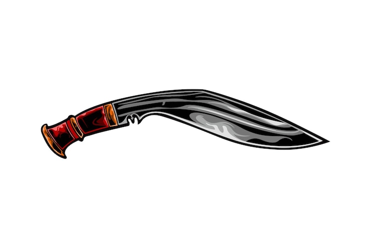 Vector illustrator stock vector kukri knife